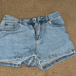 Pacsun light wash Mom Shorts